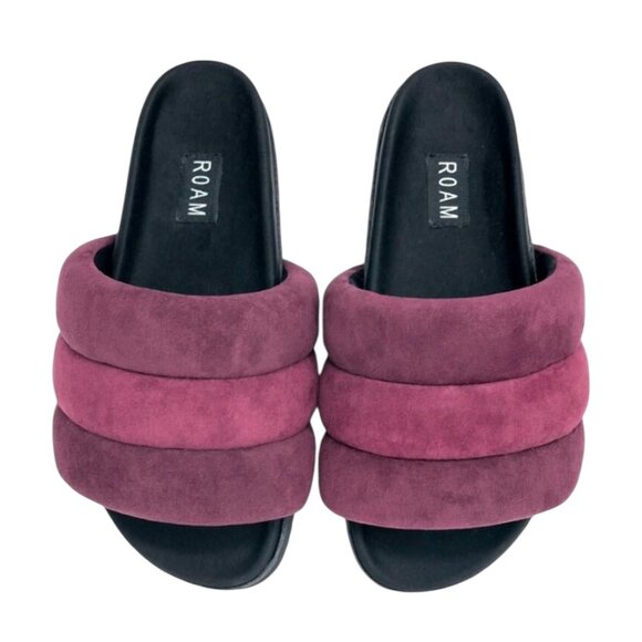 ROAM Shoes - ROAM Suede Puffy Slides – Berries – Size US 6 / EU 36 – New in Box